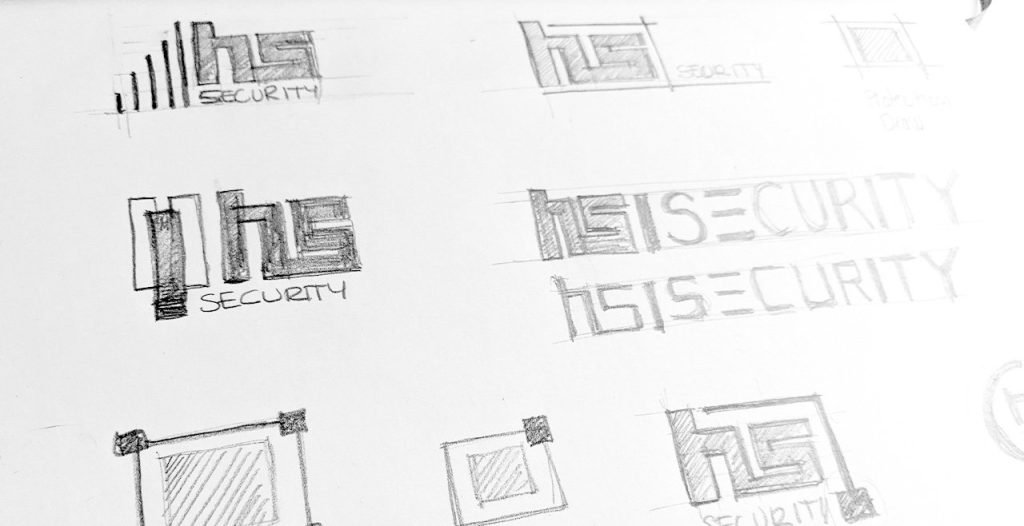 Hs Security ≪Br≫Brand And Website Development 2 B2b logo design