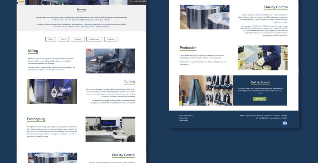 Mantec Engineering ≪Br≫Rebranding &Amp; Website 16 Mantec engineering - manufacturing website