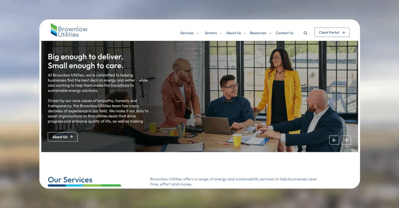 Brownlow Utilities ≪Br≫Website 3 Brownlow website demo animation