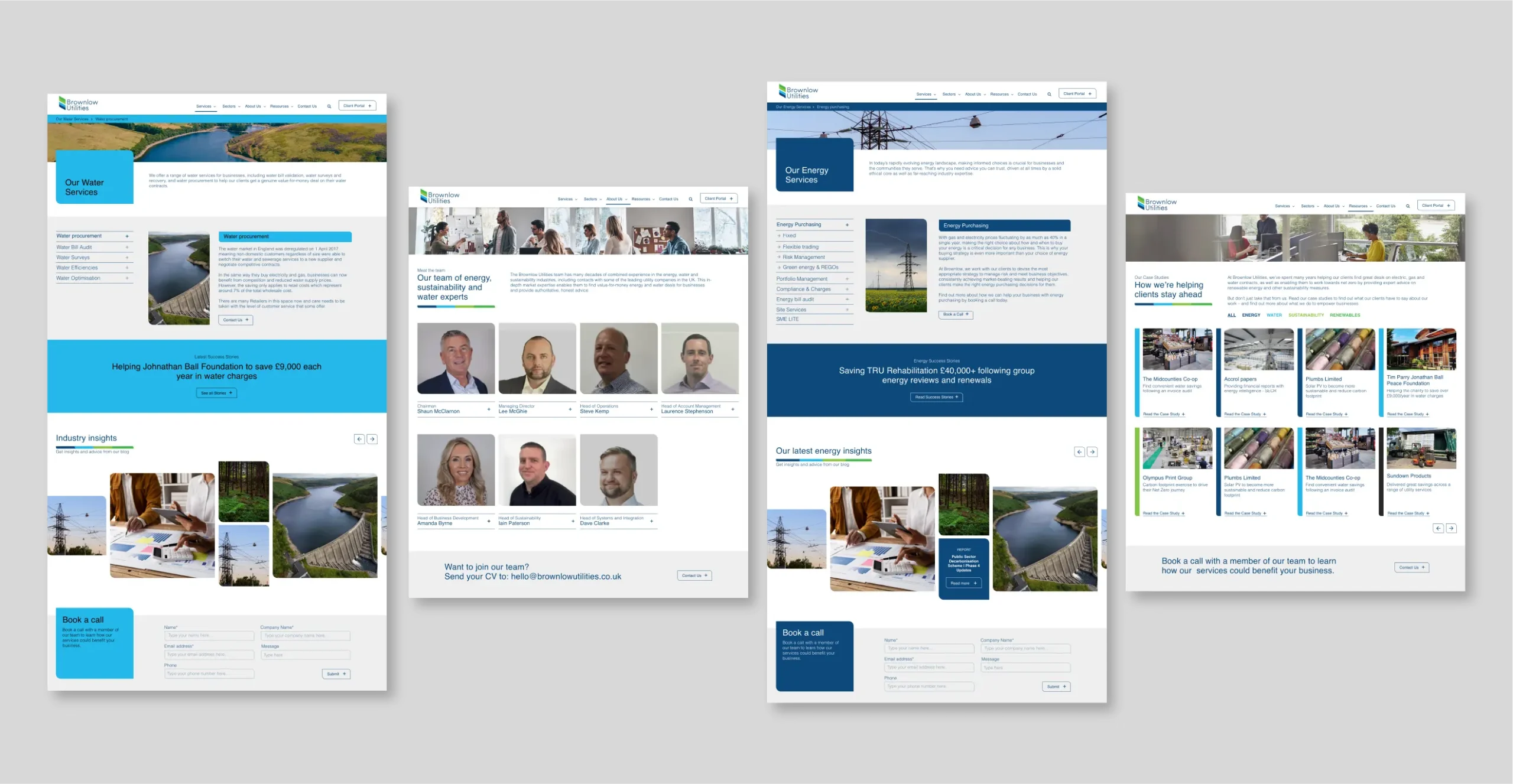 Brownlow Utilities ≪Br≫Website 1 Brownlow website web pages